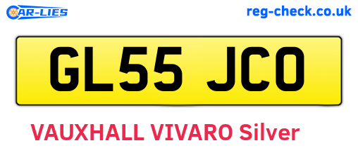 GL55JCO are the vehicle registration plates.