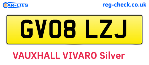 GV08LZJ are the vehicle registration plates.