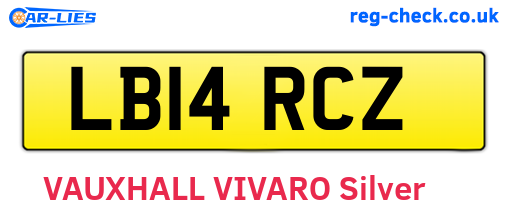 LB14RCZ are the vehicle registration plates.