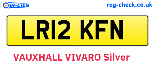 LR12KFN are the vehicle registration plates.