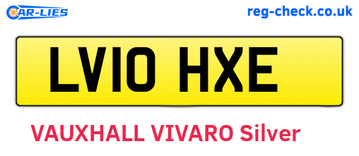 LV10HXE are the vehicle registration plates.