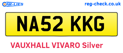 NA52KKG are the vehicle registration plates.