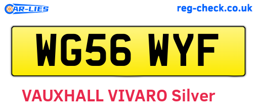 WG56WYF are the vehicle registration plates.