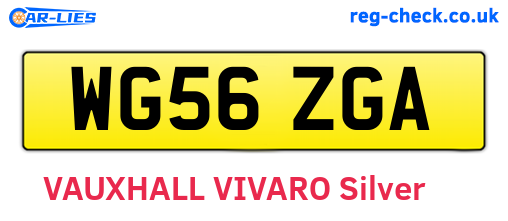 WG56ZGA are the vehicle registration plates.