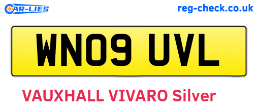 WN09UVL are the vehicle registration plates.