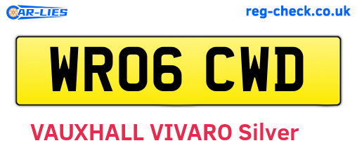 WR06CWD are the vehicle registration plates.