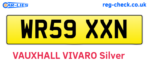 WR59XXN are the vehicle registration plates.