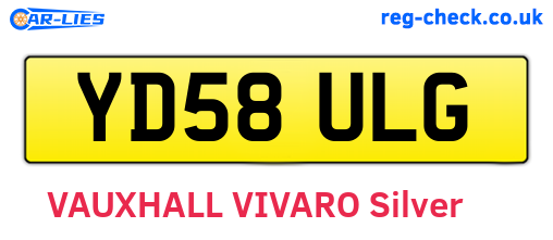 YD58ULG are the vehicle registration plates.