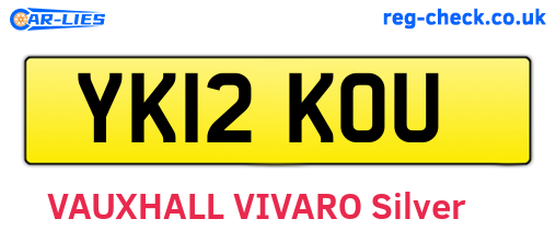 YK12KOU are the vehicle registration plates.