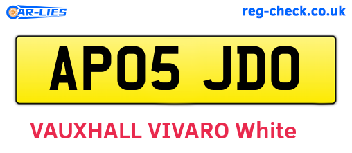 AP05JDO are the vehicle registration plates.
