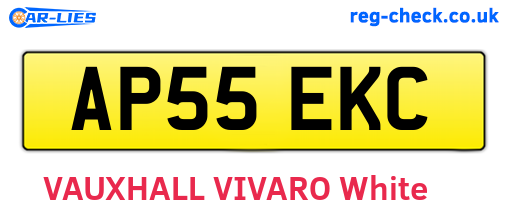 AP55EKC are the vehicle registration plates.