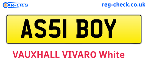 AS51BOY are the vehicle registration plates.