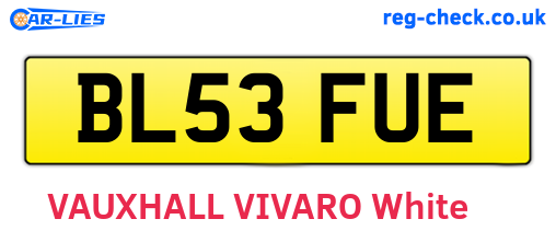BL53FUE are the vehicle registration plates.