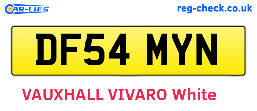 DF54MYN are the vehicle registration plates.