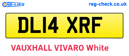 DL14XRF are the vehicle registration plates.