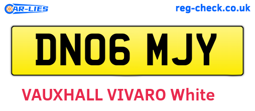 DN06MJY are the vehicle registration plates.