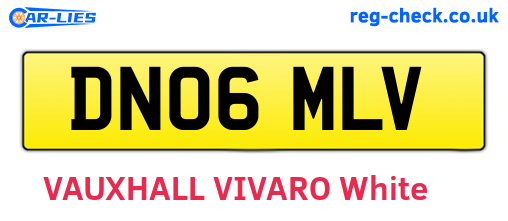 DN06MLV are the vehicle registration plates.