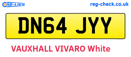DN64JYY are the vehicle registration plates.