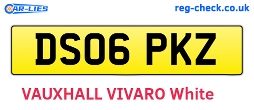 DS06PKZ are the vehicle registration plates.