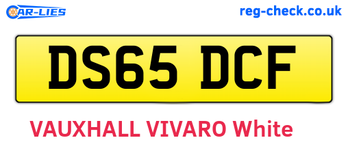 DS65DCF are the vehicle registration plates.