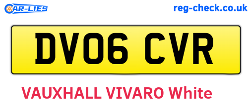 DV06CVR are the vehicle registration plates.