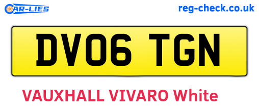 DV06TGN are the vehicle registration plates.
