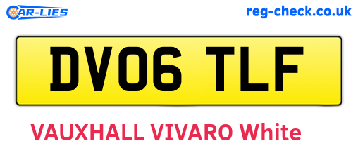 DV06TLF are the vehicle registration plates.