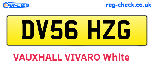 DV56HZG are the vehicle registration plates.