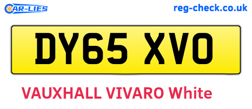 DY65XVO are the vehicle registration plates.