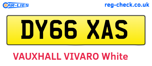 DY66XAS are the vehicle registration plates.