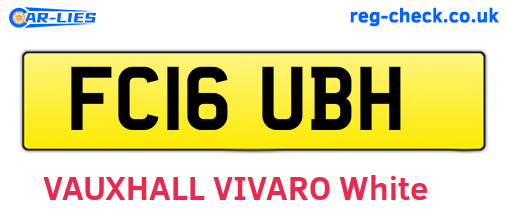 FC16UBH are the vehicle registration plates.