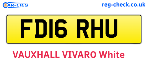 FD16RHU are the vehicle registration plates.