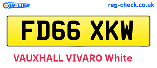 FD66XKW are the vehicle registration plates.