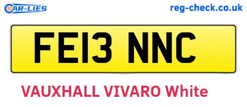 FE13NNC are the vehicle registration plates.