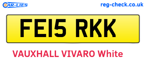 FE15RKK are the vehicle registration plates.