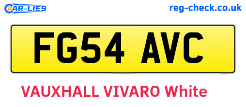 FG54AVC are the vehicle registration plates.