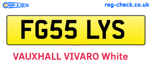 FG55LYS are the vehicle registration plates.