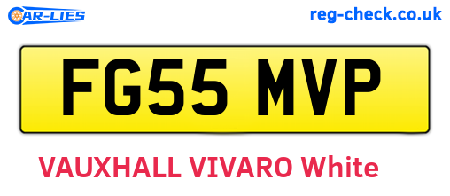 FG55MVP are the vehicle registration plates.