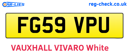 FG59VPU are the vehicle registration plates.