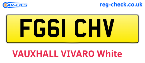 FG61CHV are the vehicle registration plates.