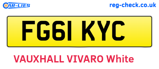 FG61KYC are the vehicle registration plates.