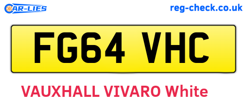 FG64VHC are the vehicle registration plates.