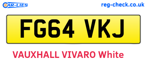 FG64VKJ are the vehicle registration plates.