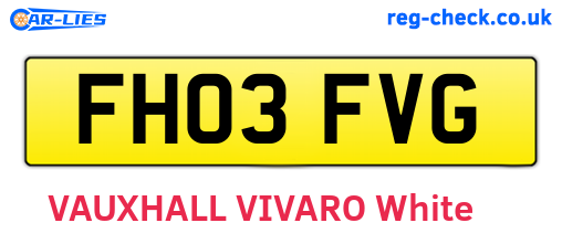 FH03FVG are the vehicle registration plates.