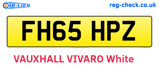 FH65HPZ are the vehicle registration plates.