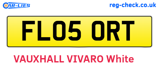 FL05ORT are the vehicle registration plates.