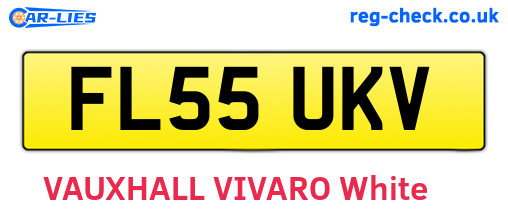 FL55UKV are the vehicle registration plates.