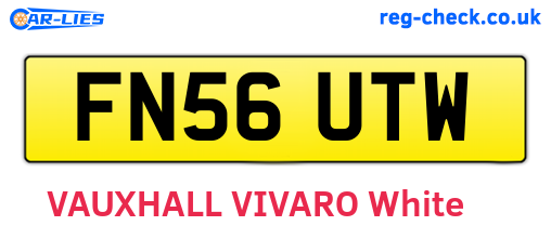 FN56UTW are the vehicle registration plates.