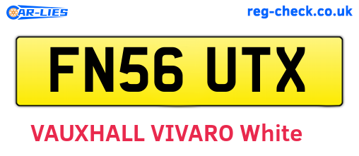 FN56UTX are the vehicle registration plates.