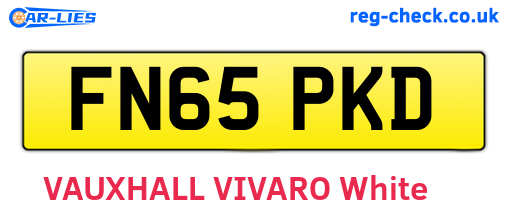 FN65PKD are the vehicle registration plates.